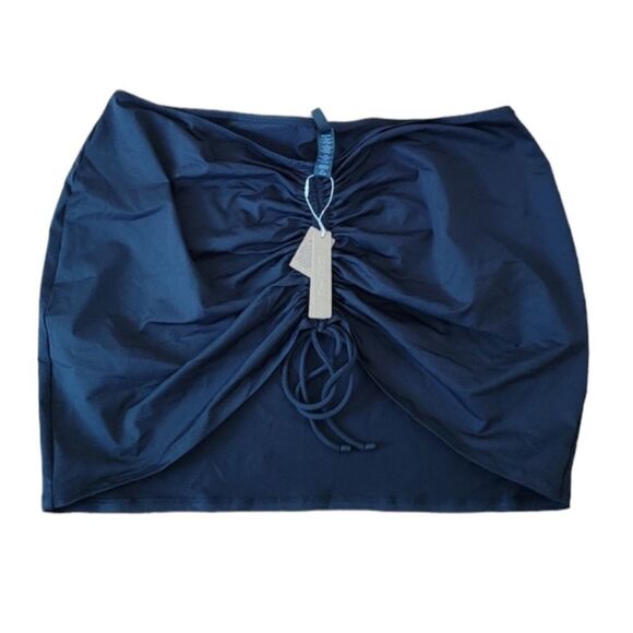 NWT SKIMS Recycled Swim Ruched Front Mini Micro Swim Bottom In Gunmetal Gray - Picture 5 of 8